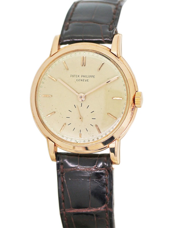 お見舞い PATEK PHILIPPE 18K．ピンクゴールドラウンド 時計