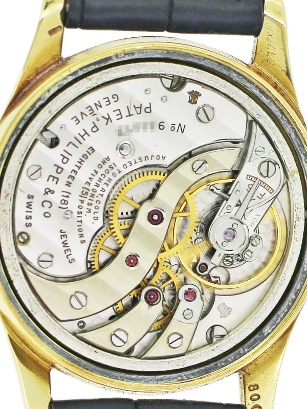 PATEK PHILIPPE 18K．スクリューバックラウンド