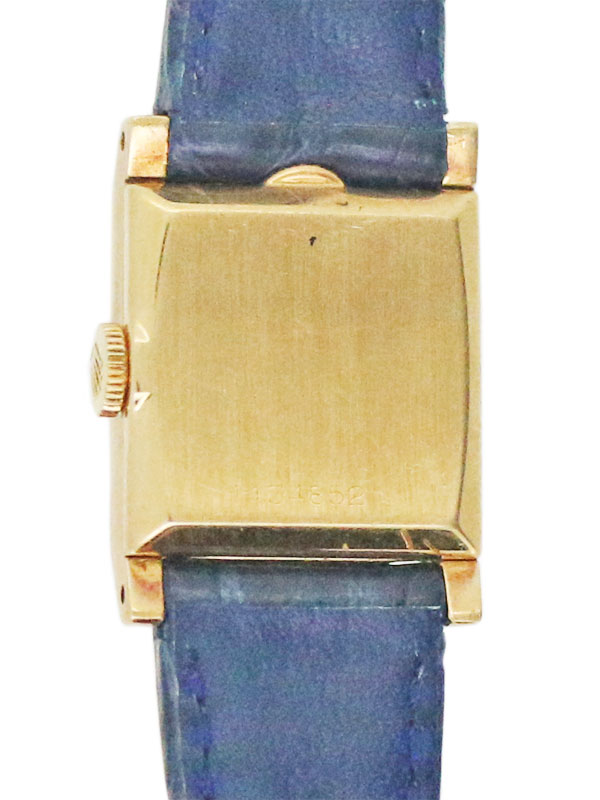 ROLEX Precision 手巻き時計 スクエアケース ROLEX 18K． フルーテッドスクエアケース