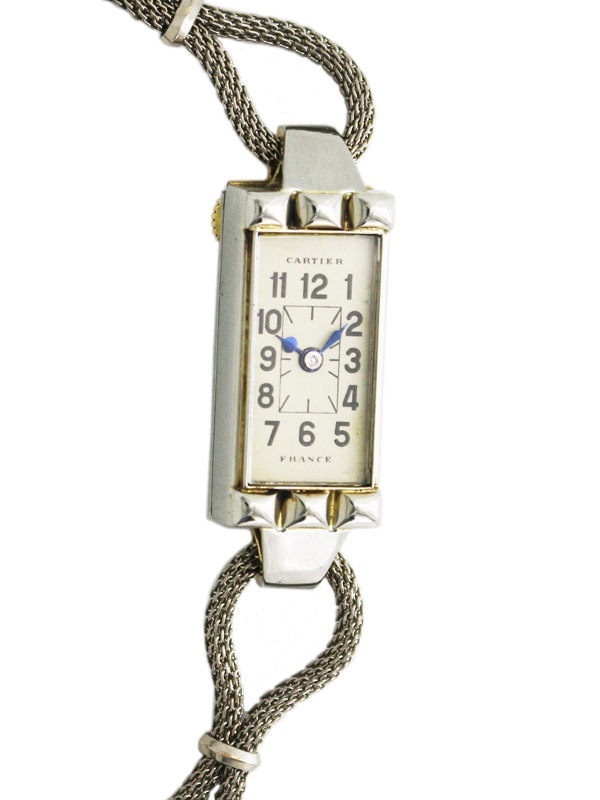 CARTIER 18K．W．G．ケース 「Duoplan」by