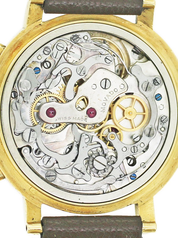 MOVADO 18K．ステップドダウンラウンドケース 「クロノグラフ