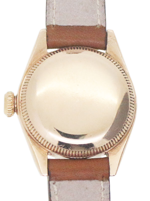 ROLEX 14K．ピンクゴールドオイスターパーペチュアル「バブル