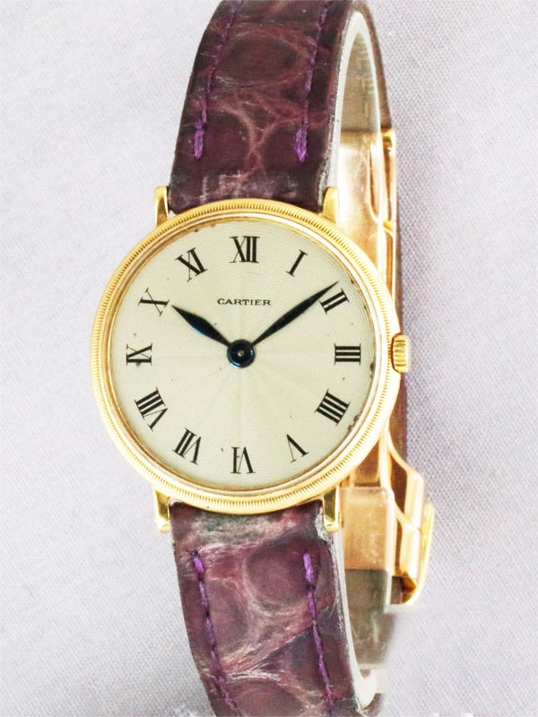 Cartier 手巻き時計 金色 不動品 ジャンク CARTIER／PIAGET 18K．コインエッジラウンド