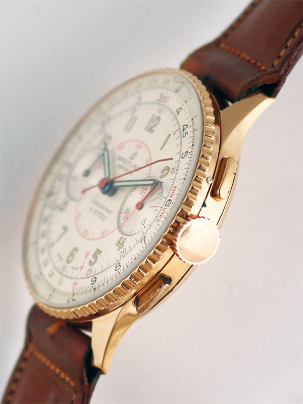 BREITLING 18K．ピンクゴールドラウンドケース