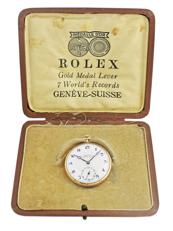 アンティーク ROLEX 懐中時計 ROLEX 18K．イエローゴールド懐中時計 BOX，18K