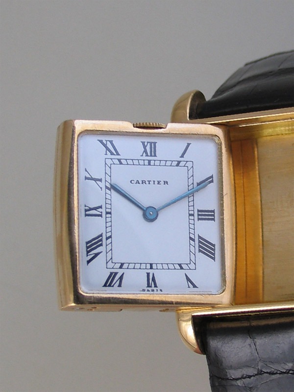 CARTIER 18K．「REVERSO 2 OR CADRANS