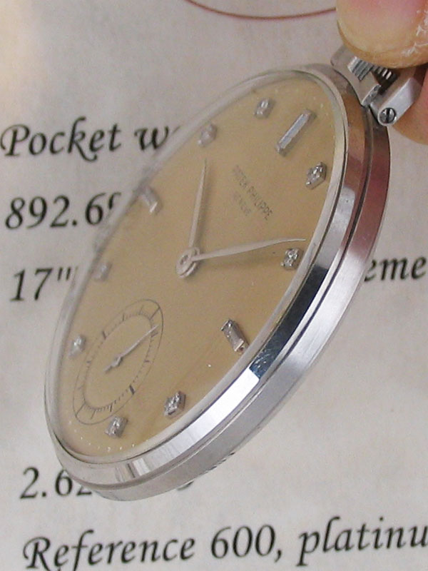 PATEK PHILIPPE Pt，ケースダイヤモンドダイヤル懐中