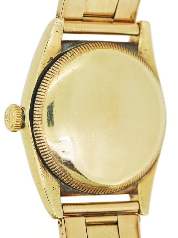 ロレックスオイスターシングルバックル ROLEX 10K．エンジンターンドベゼルオイスターパーペチュアル