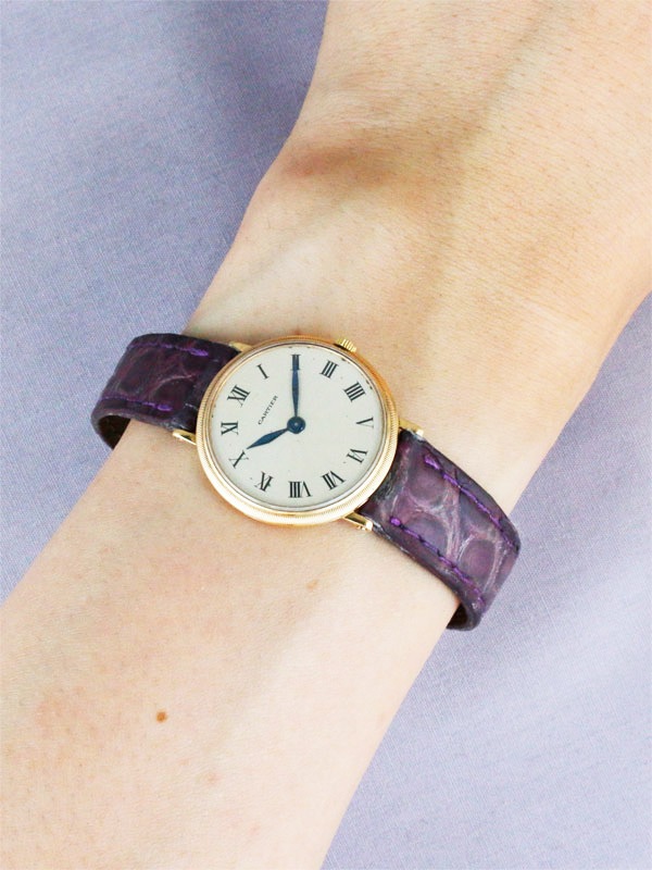 CARTIER／PIAGET 18K．コインエッジラウンドケース