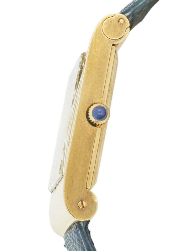 BOUCHERON 18K．レクタングラーケース 紳士用手巻き