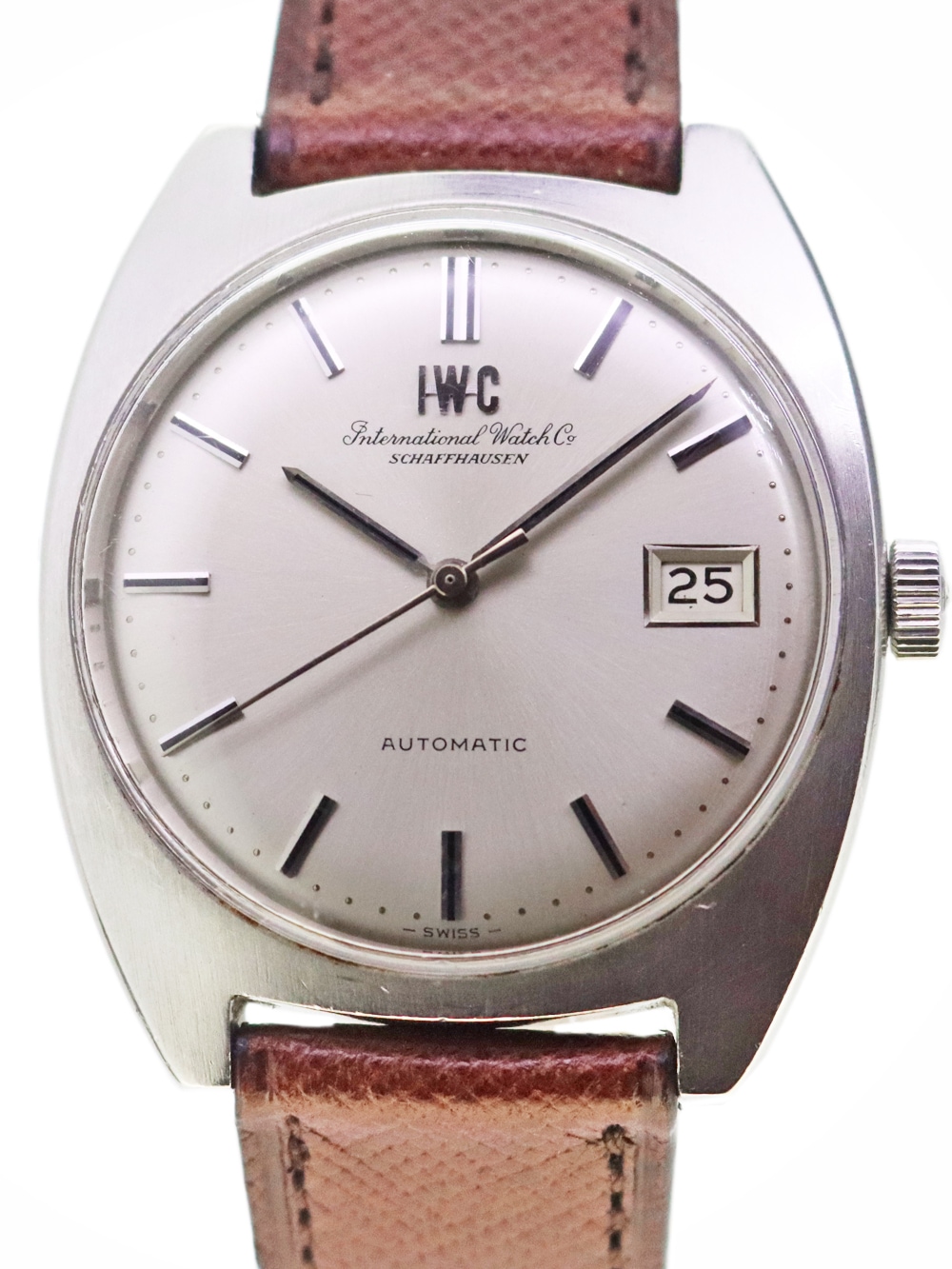 IWC SS トノー型スクリューバックケース AUTOMATIC 紳士