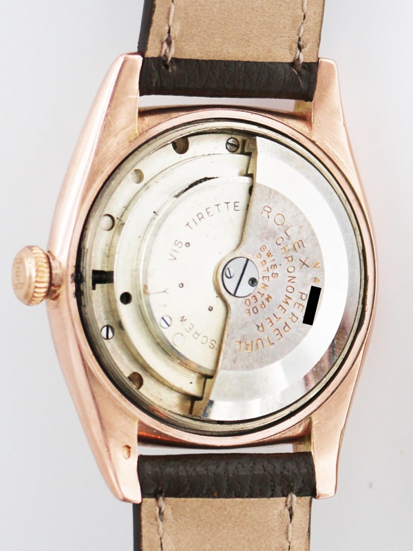 ROLEX 14K．ピンクゴールドオイスターパーペチュアル「バブル