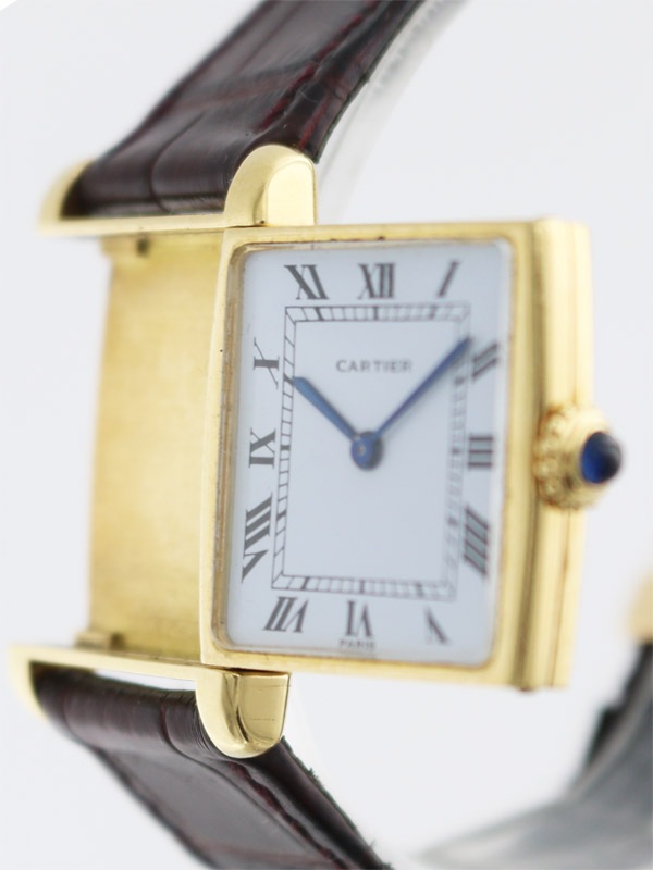 CARTIER 18K．「REVERSO」紳士用手巻き Jaeger