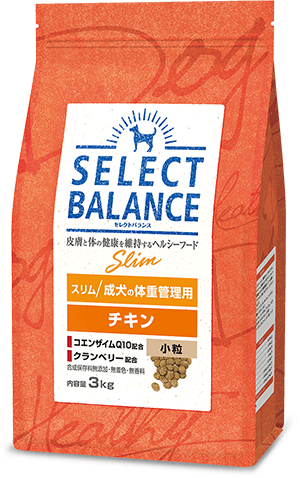 セレクトバランス　スリム / 成犬用の体重管理用チキン小粒　3kg
