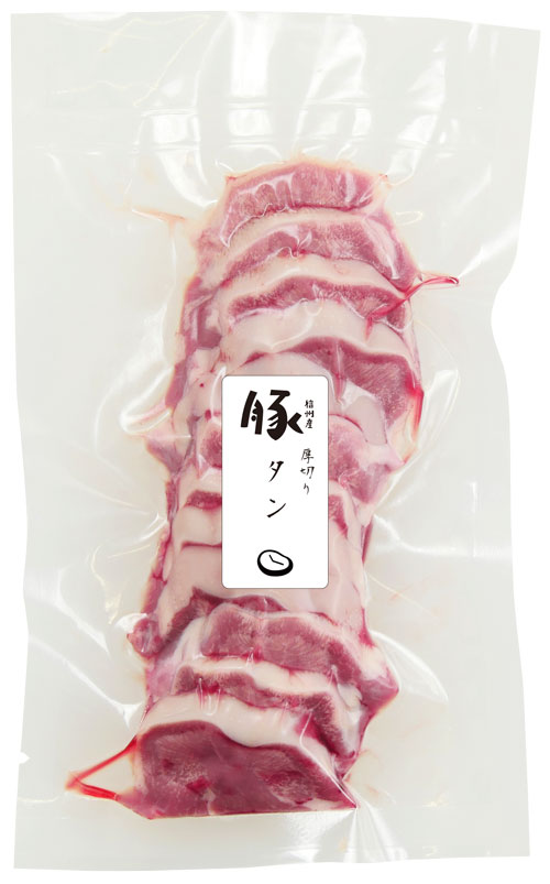 信州産 豚タン厚切り(約10㎜カット) 200g