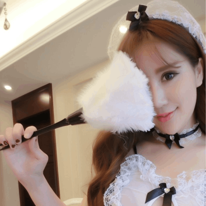 ハロウィンコスプレメイドさんお掃除アイテム 羽根ハタキ