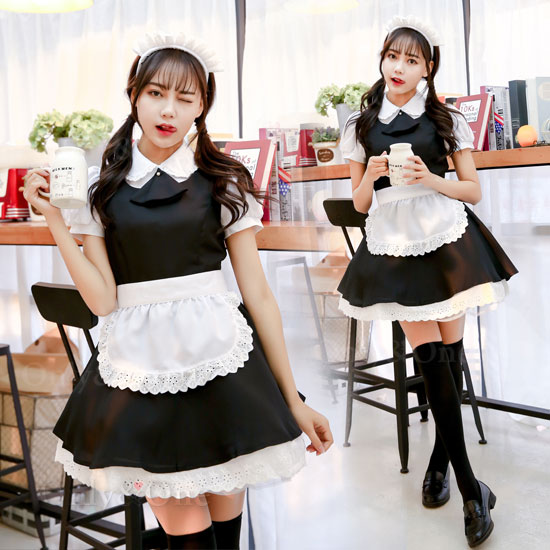 メイド 服 コスプレ ハロウィン コスチューム(Maid Cosplay) k02041-1