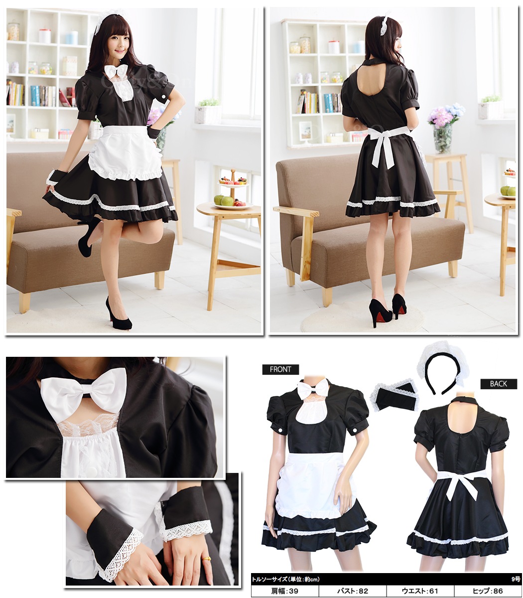 メイド 服 コスプレ ハロウィン コスチューム(Maid Cosplay) k02122-1商品サムネ画像