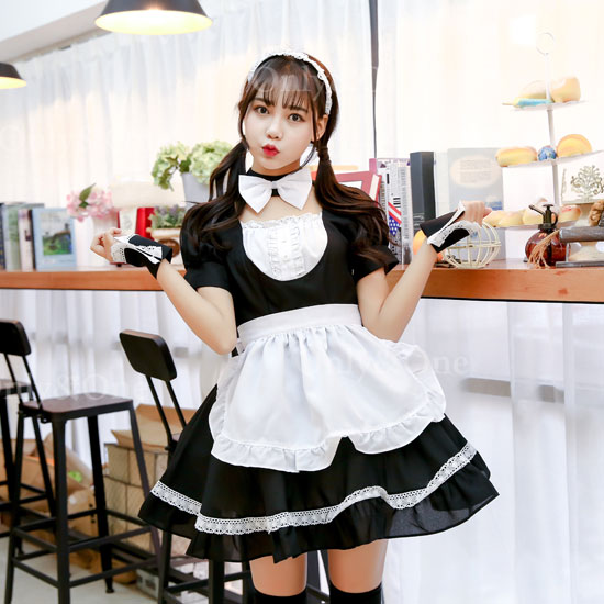 メイド 服 コスプレ ハロウィン コスチューム(Maid Cosplay) k02042-1商品サムネ画像