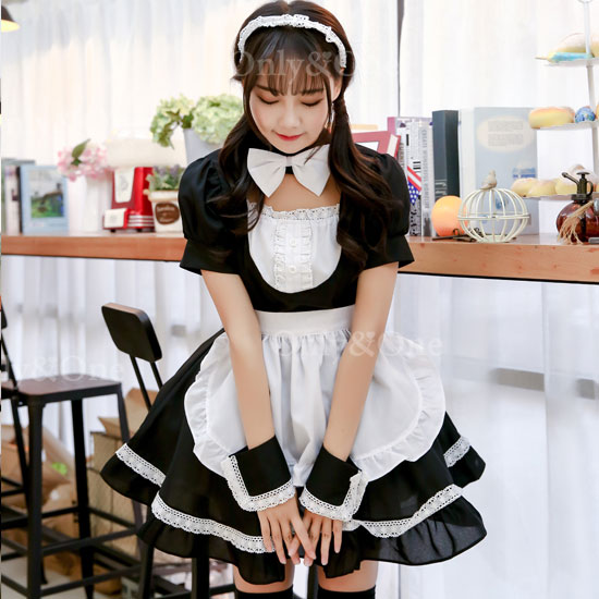 メイド 服 コスプレ ハロウィン コスチューム(Maid Cosplay) k02042-1商品サムネ画像
