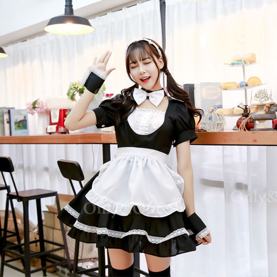 メイド 服 コスプレ ハロウィン コスチューム(Maid Cosplay) k02042-1商品サムネ画像