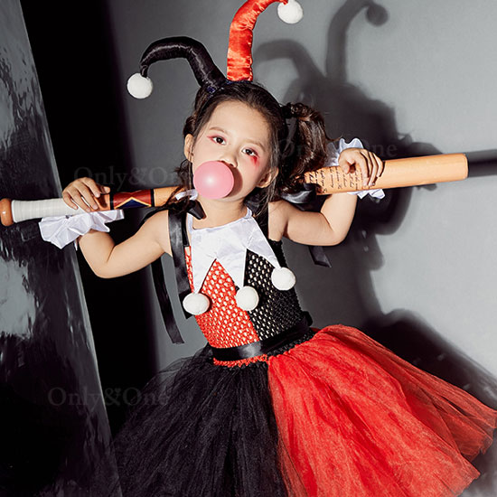 コスプレ子供 ハーレイ・クイン ハロウィン(Halloween Cosplay child Harley Quinn) k12065商品サムネ画像