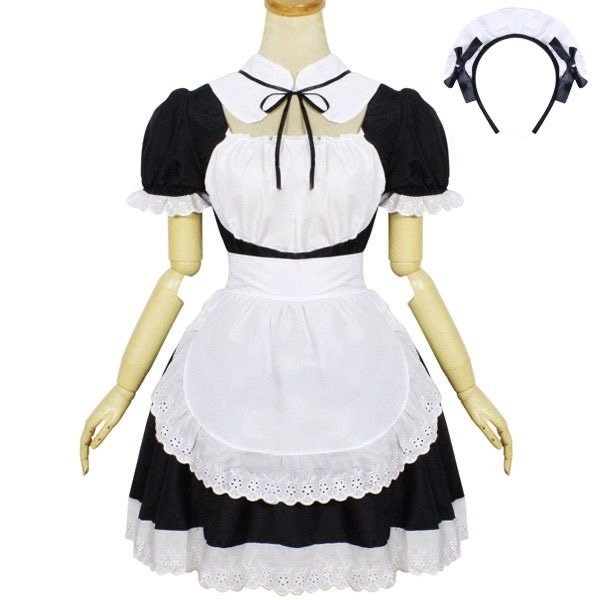 メイド 服 コスプレ ハロウィン コスチューム(Maid Cosplay) k02015商品サムネ画像