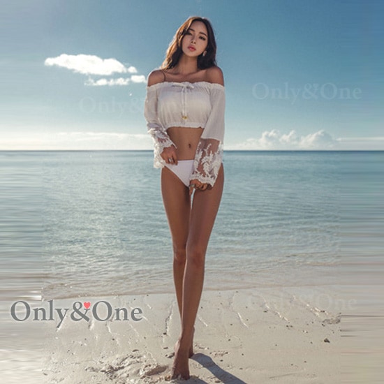 レディース水着 レース セパレート チューブトップ ベアトップ 3点セット s0460商品メイン画像