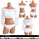 レディース水着 レース セパレート チューブトップ ベアトップ 3点セット s0460商品選択ミニ画像