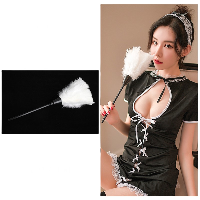 ハロウィンコスプレメイドさんお掃除アイテム 羽根ハタキ商品サムネ画像