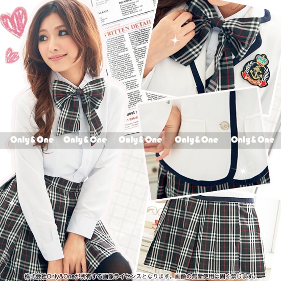 【訳あり品】単品 ブレザー ジャケット 女子高生 制服 JK コスプレ レディースブレザー制服コスプレ-人気ホワイト商品サムネ画像