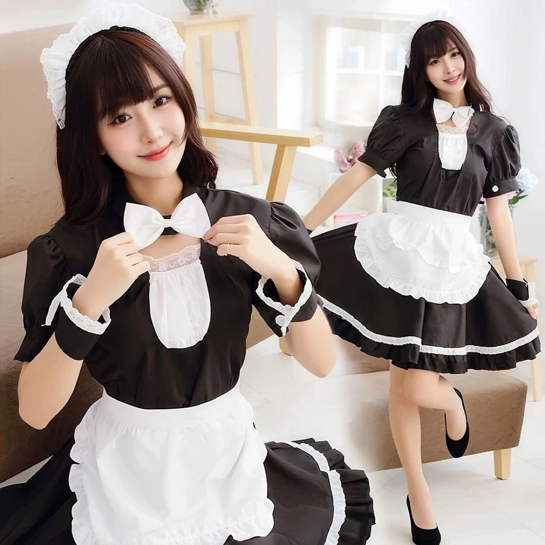 メイド 服 コスプレ ハロウィン コスチューム(Maid Cosplay) k02122-3商品メイン画像