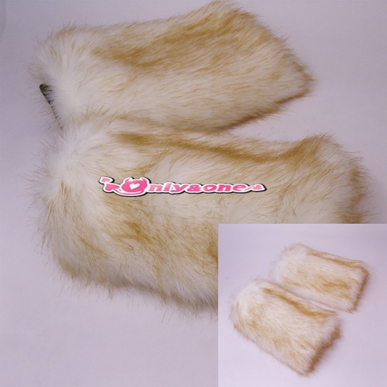 ふわふわおしゃれなレッグウォーマーファー ブーツカバーフェイク ファー モコモコ小物アイテム商品サムネ画像