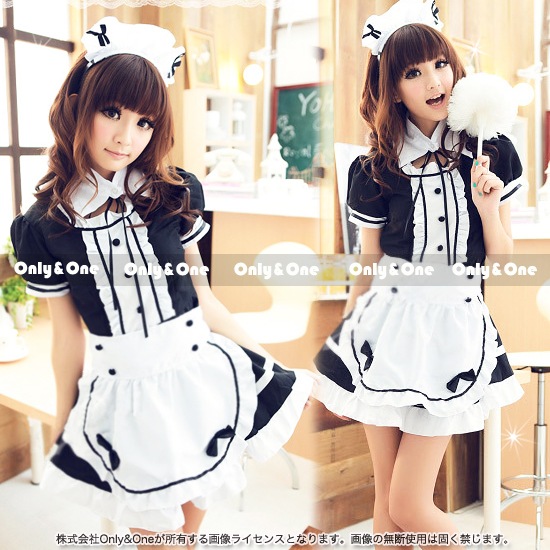 メイド 服 コスプレ ハロウィン コスチューム(Maid Cosplay) k02130商品サムネ画像
