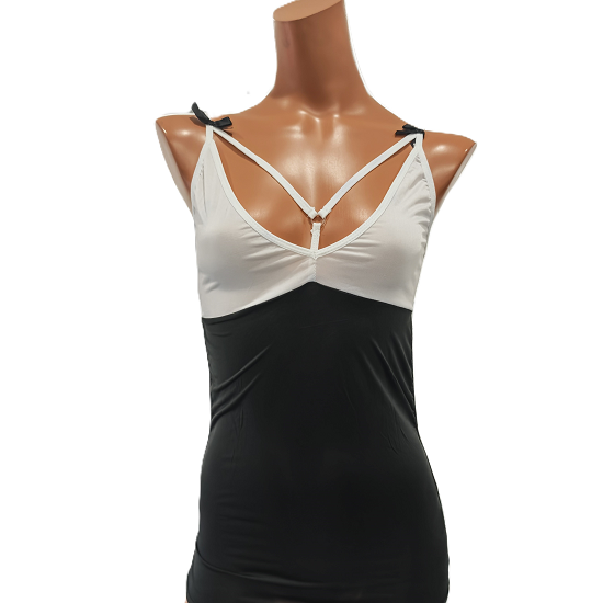 【訳あり品】ボディコン(Body Conscious) do0662p ホワイト×ブラック商品サムネ画像