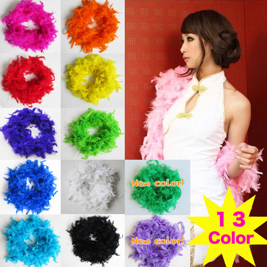 ボディコン チャイナにピッタリ フェザーストール13色あり商品メイン画像