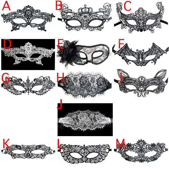 ハロウィン 小物 仮装 仮面 ハーフ ベネチアンマスク レースマスク  11type商品サムネ画像