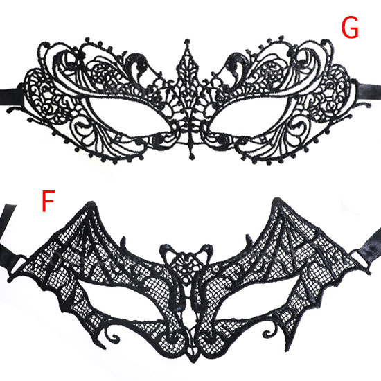 ハロウィン 小物 仮装 仮面 ハーフ ベネチアンマスク レースマスク  11type商品サムネ画像