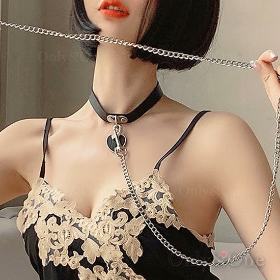 首輪 ハート エロ可愛い チェーンリード 拘束グッズ no117商品メイン画像