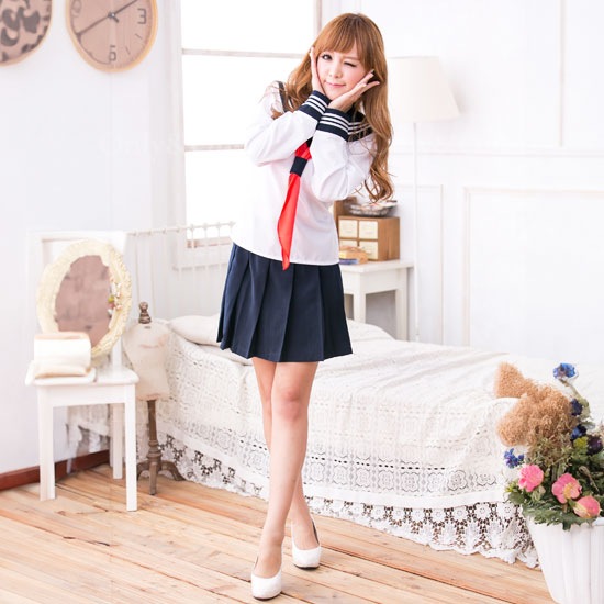 セーラー服 コスプレ 制服 ハロウィン(Sailor Cosplay) k07036【ポッキリ】商品サムネ画像
