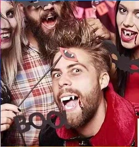 ハロウィン 吸血鬼 ホラードラキュラ牙セットバンパイヤの歯４本セット商品サムネ画像