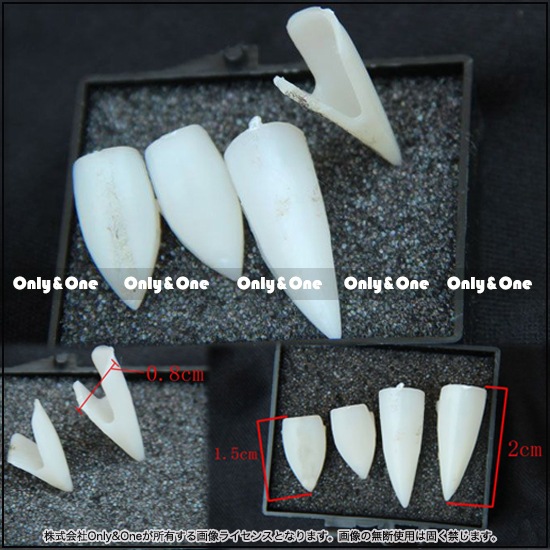 ハロウィン 吸血鬼 ホラードラキュラ牙セットバンパイヤの歯４本セット商品サムネ画像