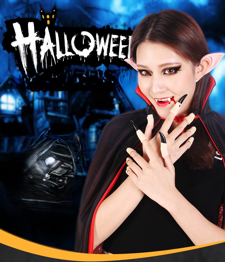 ハロウィン 吸血鬼 ホラードラキュラ牙セットバンパイヤの歯４本セット商品サムネ画像