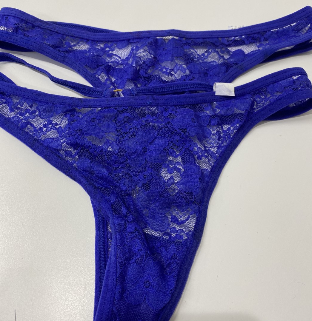 【訳あり品】セクシー下着 ショーツ バックストリング レース Tバック ブラック&ブルー2色商品サムネ画像