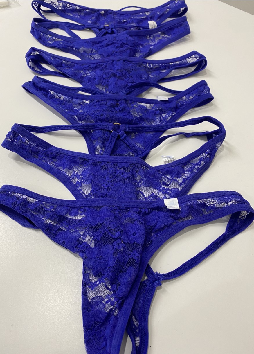 【訳あり品】セクシー下着 ショーツ バックストリング レース Tバック ブラック&ブルー2色商品サムネ画像