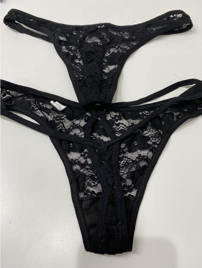 【訳あり品】セクシー下着 ショーツ バックストリング レース Tバック ブラック&ブルー2色商品サムネ画像