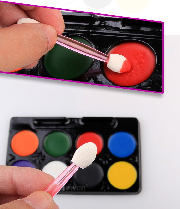 使いやすい仮装ハロウィン 小物 メイク 血のり ホラーメイクキット8色SETフェイスペイント ボディペイント商品サムネ画像