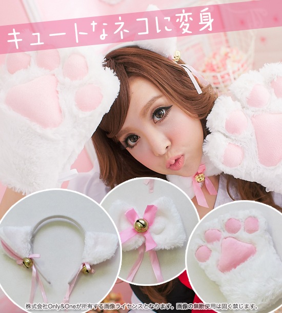 なりきりネコグッズ４点set  猫手 猫耳 ネコアイテム商品サムネ画像