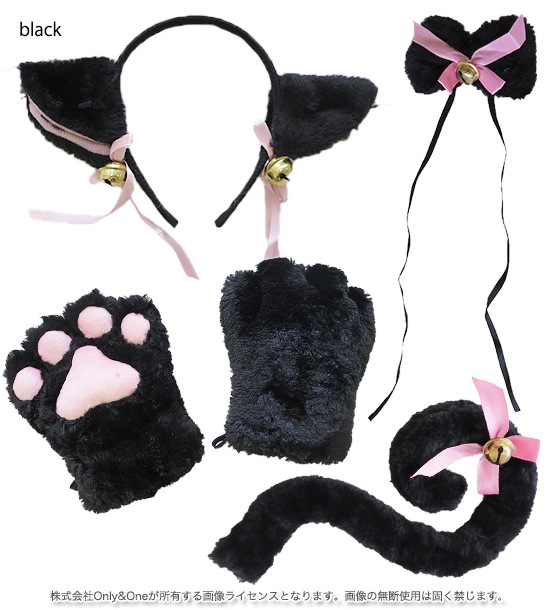 なりきりネコグッズ４点set  猫手 猫耳 ネコアイテム商品サムネ画像