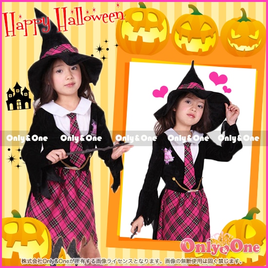 ハロウィンコスプレ子供 魔女(Halloween Cosplay child Witch) k04095商品メイン画像